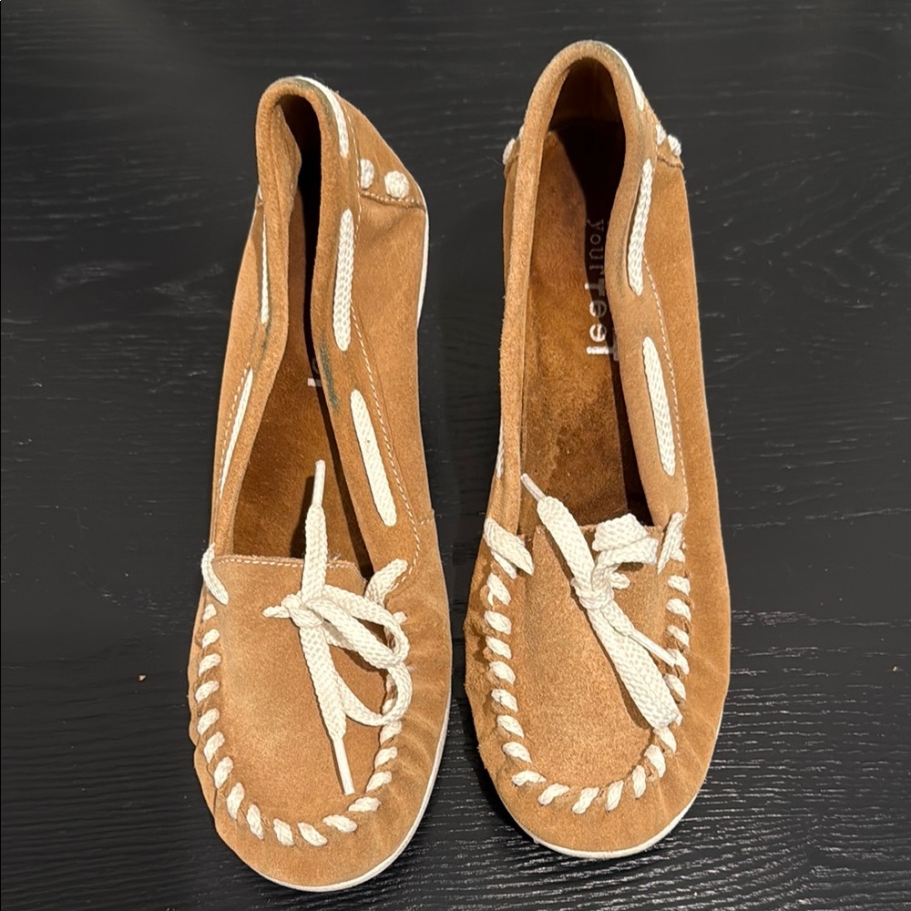Tan Suede Moccasins